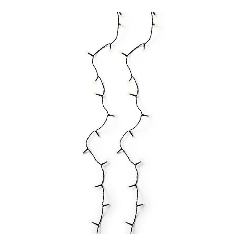 Pack De 2 Unidades - Guirnalda Multifunción, Uso Exterior, Basic, Blanco Cálido, Cable Negro, 80 Leds, 6 M