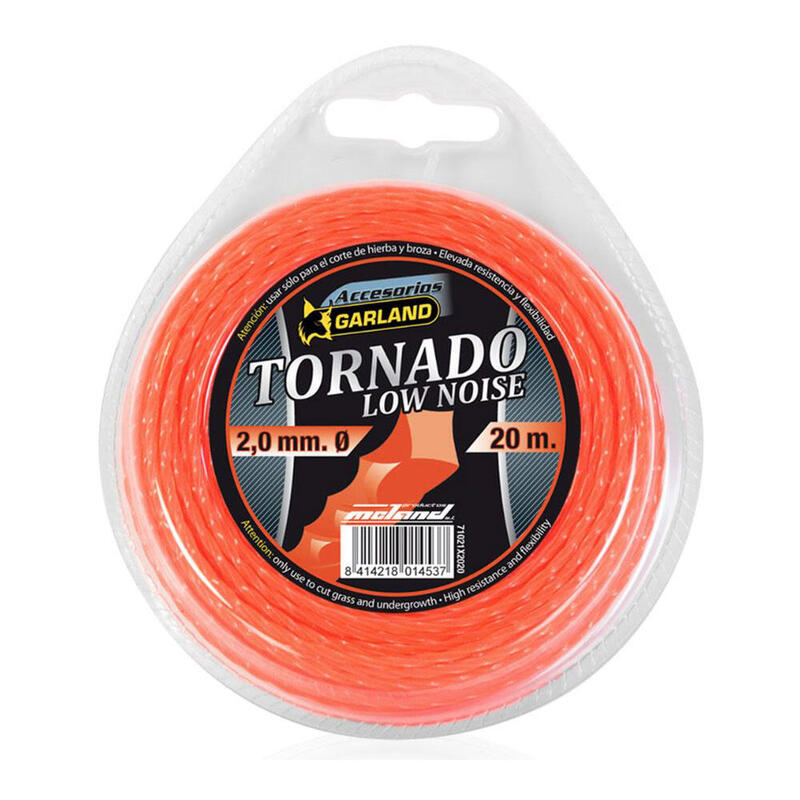 Pack De 2 Unidades - Hilo Para Desbrozadora Tornado, Cuadrado, Ø2,0 Mm, Dispensador 20 M