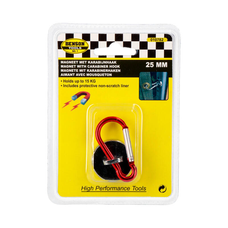 Pack De 2 Unidades - Imán Con Mosquetón 25 Mm
