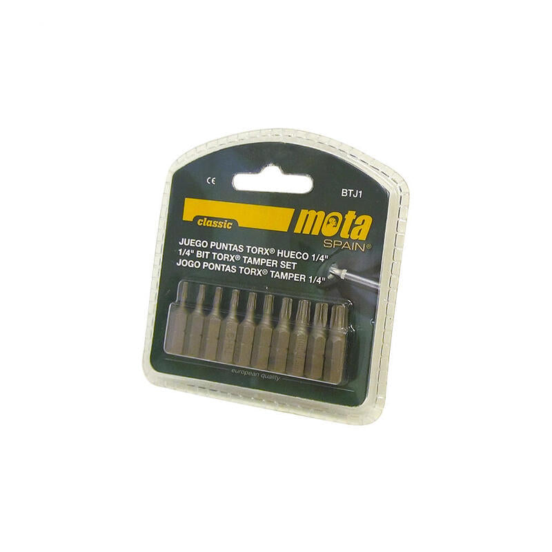 Pack De 2 Unidades - Juego Puntas Torx Tamper X 25mm 10 Unid. Btj1 Mota
