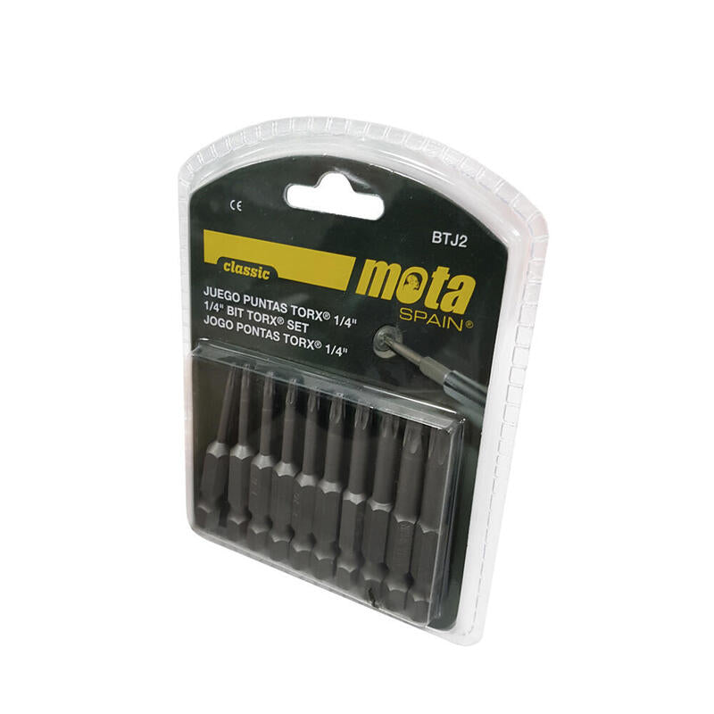 Pack De 2 Unidades - Juego Puntas Torx Tamper X 50mm 10 Unid. Btj2 Mota