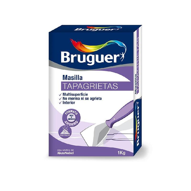 Pack De 2 Unidades - Masilla Tapagrietas En Polvo 1kg 5196384 Bruguer