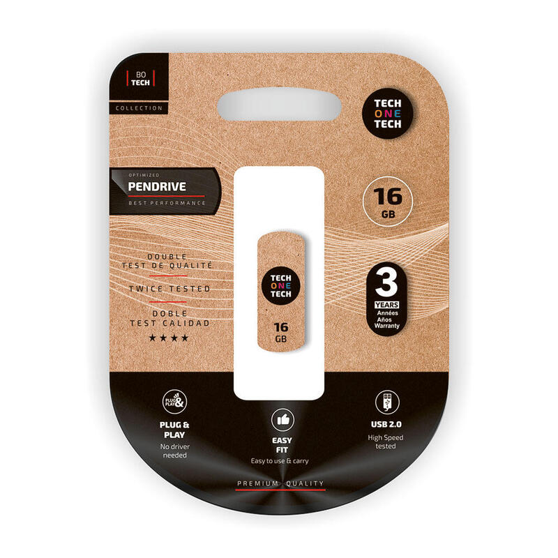 Pack De 2 Unidades - Memoria Usb Pro Smart Cliptech Pendrive 16 Gb Tipo A