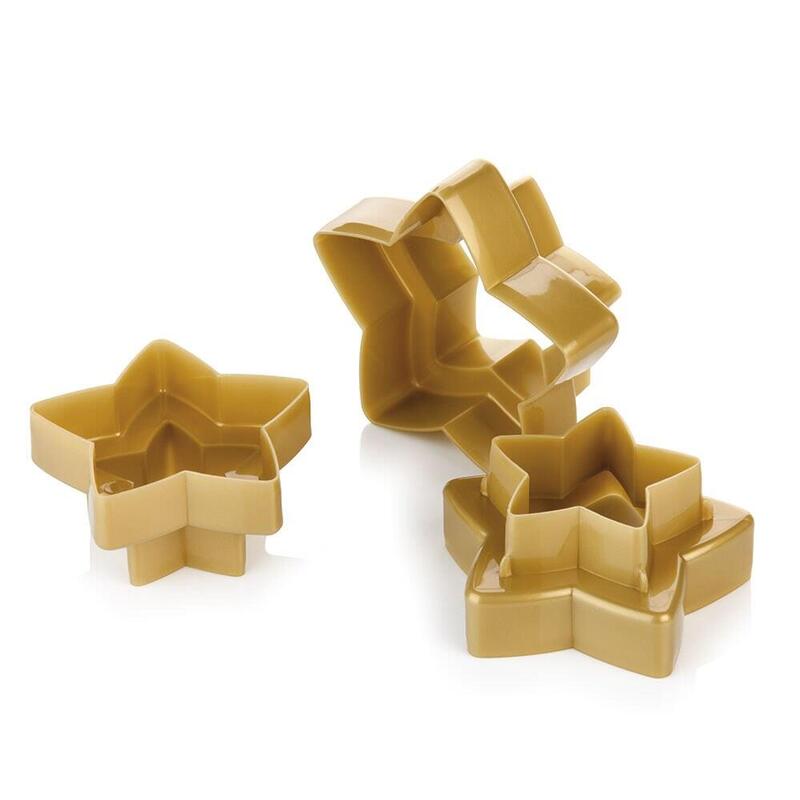 Pack De 2 Unidades - Moldes Cortadores Dobles En Forma De Estrella, Delícia, 3 Piezas (6 Tamaños)