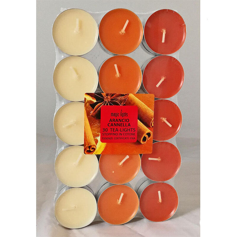 Pack De 2 Unidades - Pack 30 Unid. Velas Con Aroma Naranja-Canela 3,7cm Magic Lights
