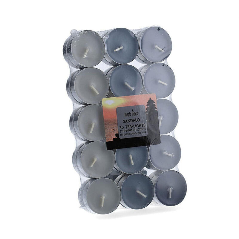 Pack De 2 Unidades - Pack 30 Unid. Velas Con Aroma Sándalo 3,7cm Magic Lights