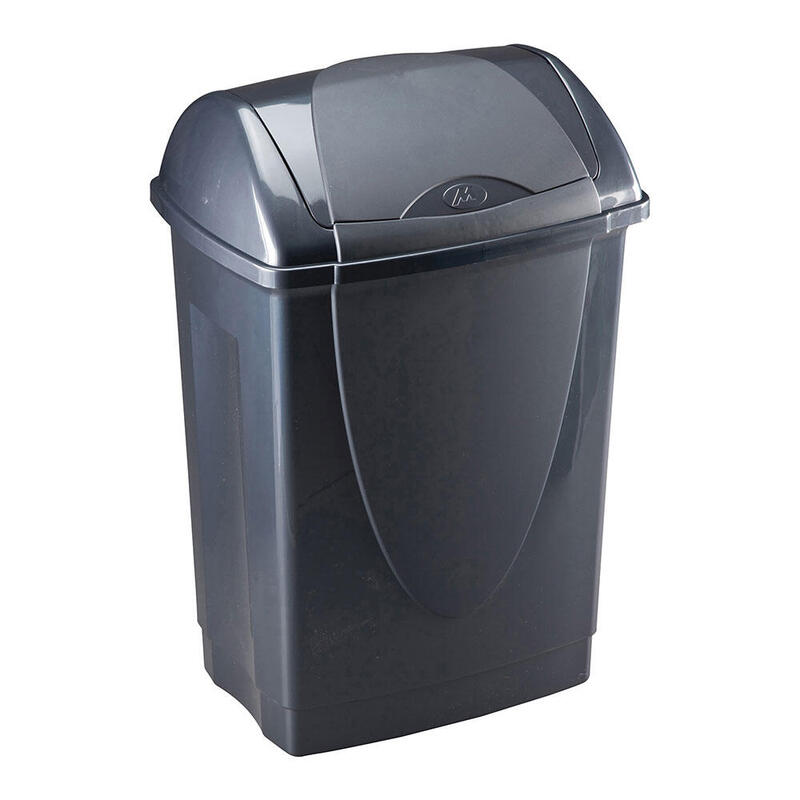 Pack De 2 Unidades - Papelera Con Tapa, Greenloop, Gris Antracita, 10 L, 26 X 20 X 36 Cm