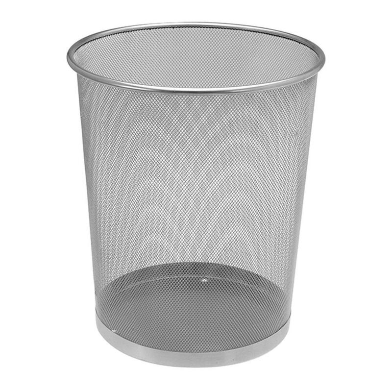 Pack De 2 Unidades - Papelera De Rejilla Metalica Ø26x27,5cm
