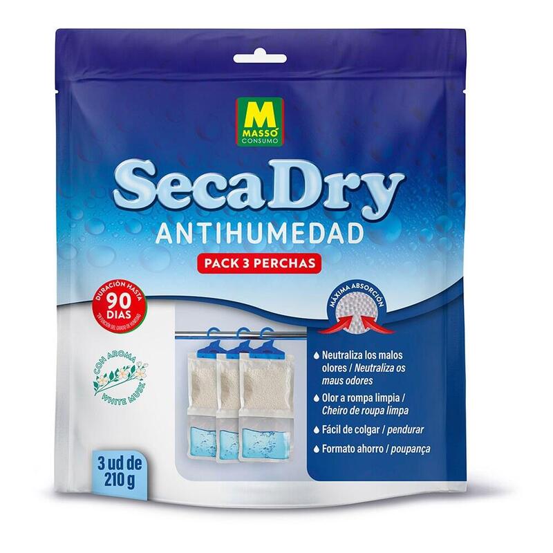 Pack De 2 Unidades - Percha Antihumedad Secadry, 210 G, 3 Uds