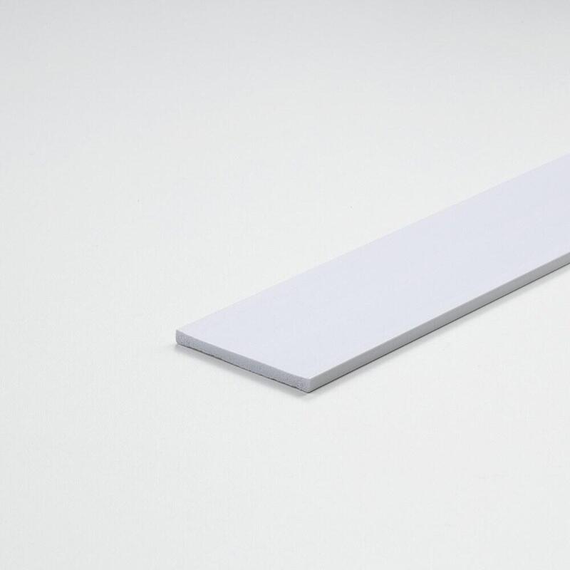 Pack De 2 Unidades - Perfil Bricolaje Pletina Pvc Blanco Satinado 1000 X 30 X 3 Mm