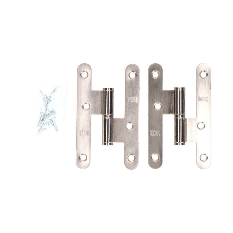 Pack De 2 Unidades - Pernio Sin Remate Pn04 Derecha 100x58mm Níquel Satinado