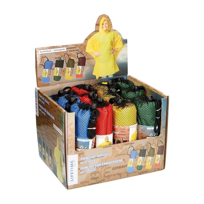 Pack De 2 Unidades - Poncho Chubasquero Reforzado Colores Surtidos 100 X 130 Cm