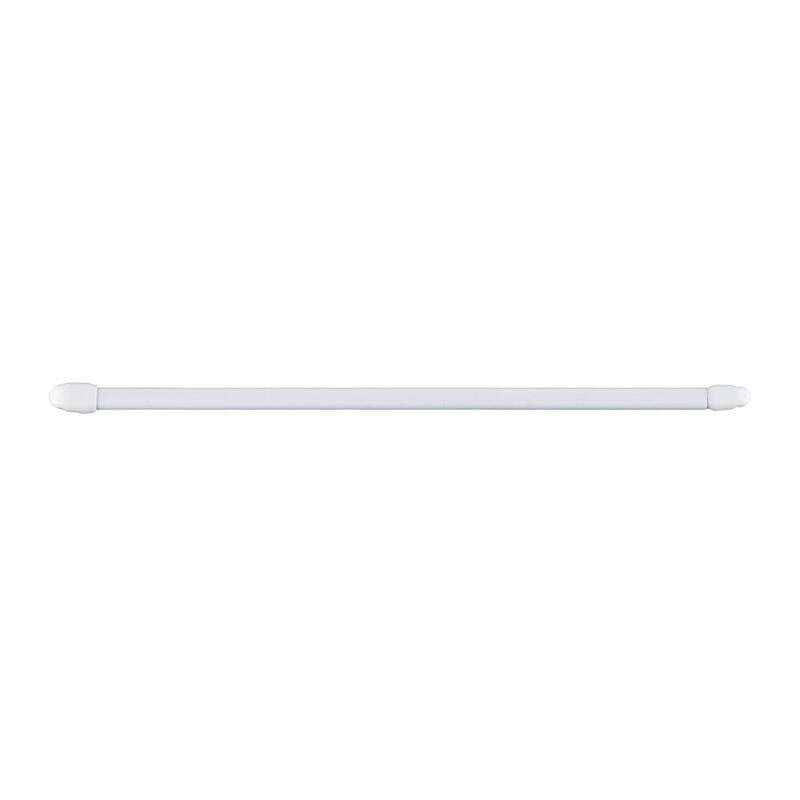 Pack De 2 Unidades - Portavisillo Extensible Plano Blanco, Ø1,1 X 60 - 105 Cm, 2 Uds