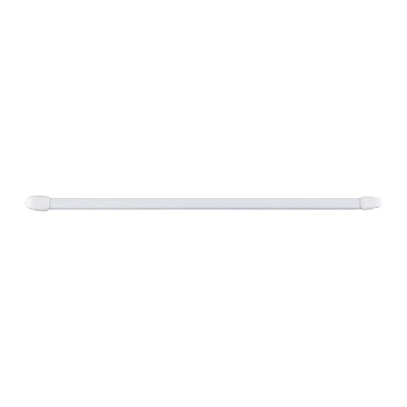 Pack De 2 Unidades - Portavisillo Extensible Plano Blanco, Ø1,1 X 80 - 145 Cm, 2 Uds