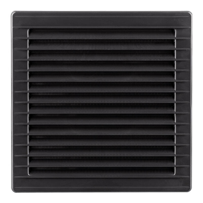 Pack De 2 Unidades - Rejilla Ventilación Cuadrada Empotrable Ø 100mm Con Mosquitera 170x170x10mm Abs Gris Antracita