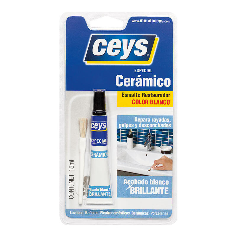 Pack De 2 Unidades - Reparador De Esmalte Cerámico Blanco Brillante 15 Ml