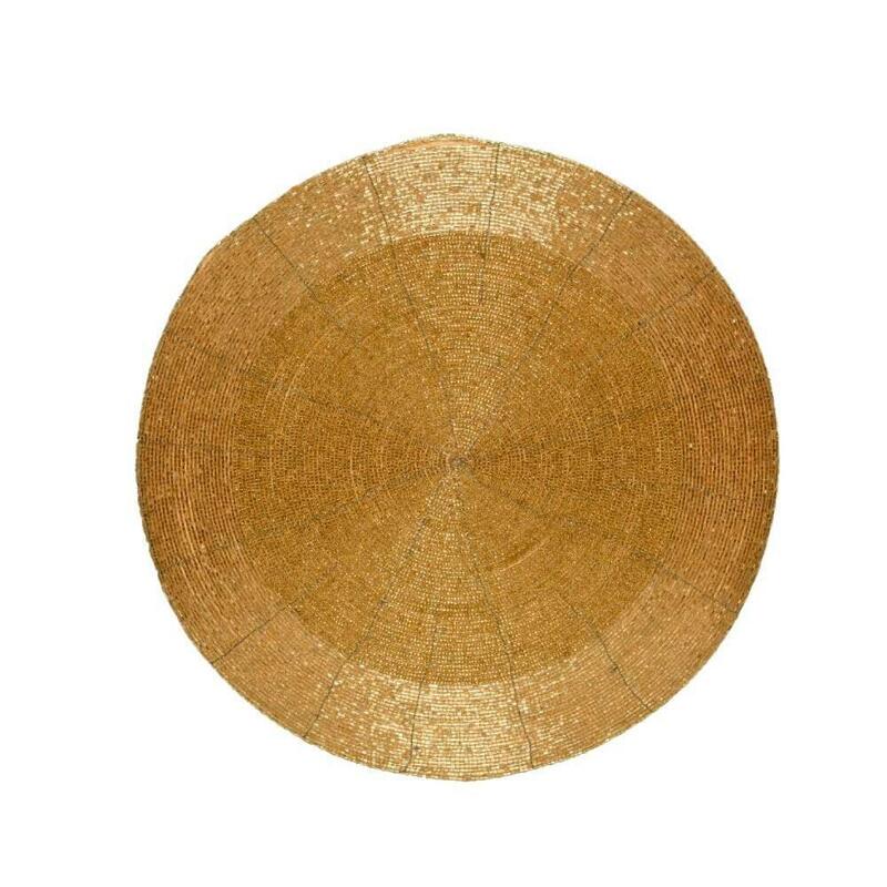 Pack De 2 Unidades - Salvamantel Redondo Ø35 Cm Dorado