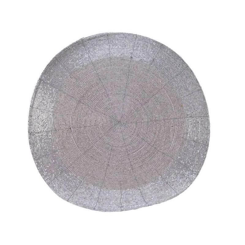 Pack De 2 Unidades - Salvamantel Redondo Ø35 Cm Plateado