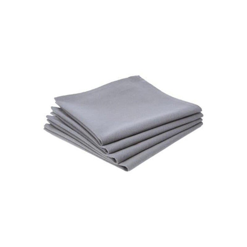 Pack De 2 Unidades - Servilletas De Algodón Color Gris 40 X 40 Cm, 4 Uds