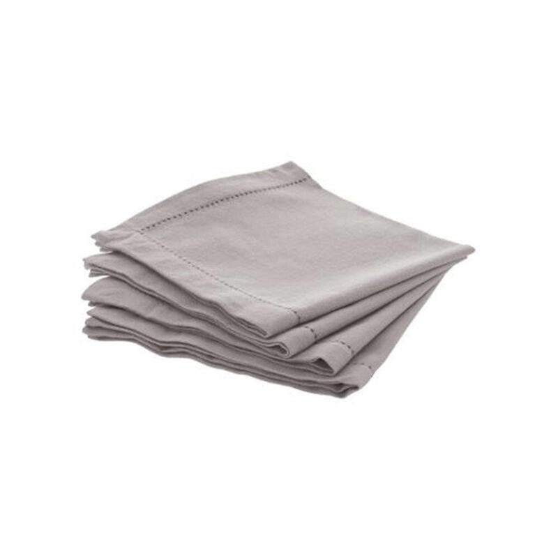 Pack De 2 Unidades - Servilletas De Algodón Color Topo 40 X 40 Cm, 4 Uds