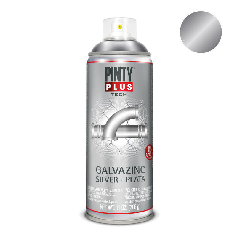 Pack De 2 Unidades - Spray Galvanizado En Frío Plata Pintyplus Tech