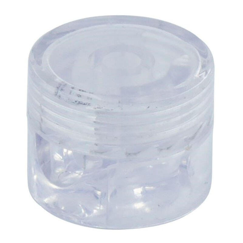 Pack De 2 Unidades - Sujetacables De Plástico, Redondo, Transparente, 5 Uds