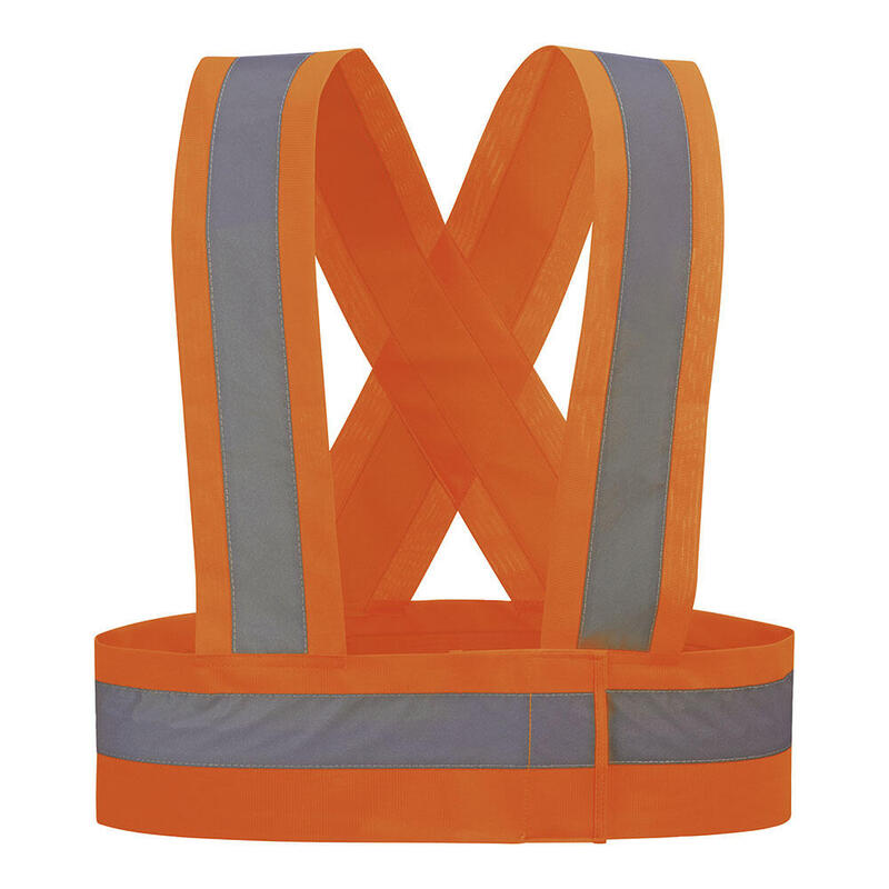 Pack De 2 Unidades - Tirantes De Alta Visibilidad Color Naranja Fluor Hvtora Talla Xl