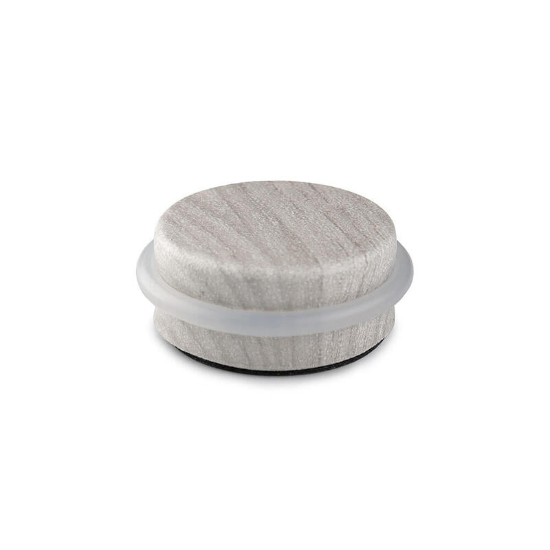 Pack De 2 Unidades - Tope De Puerta Adhesivo Plastico-Metal Decorado Arce Nordico Ø4,6x1,8cm Inofix