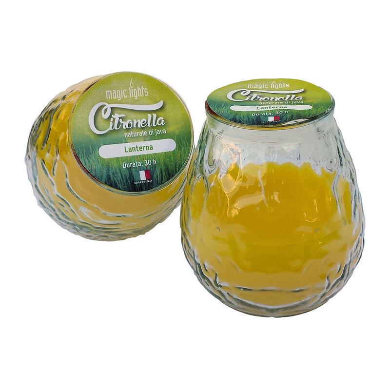 Pack De 2 Unidades - Vela Citronela Con Recipiente De Cristal Ø9,5 X 10,5 Cm