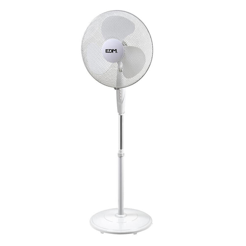 Ventilador Pack De 2 Unidades De Pie Base Circular, Blanco, Potencia 45 W; 55,6 Db; Aspas Ø40 Cm, Altura Regulable 110-130 Cm