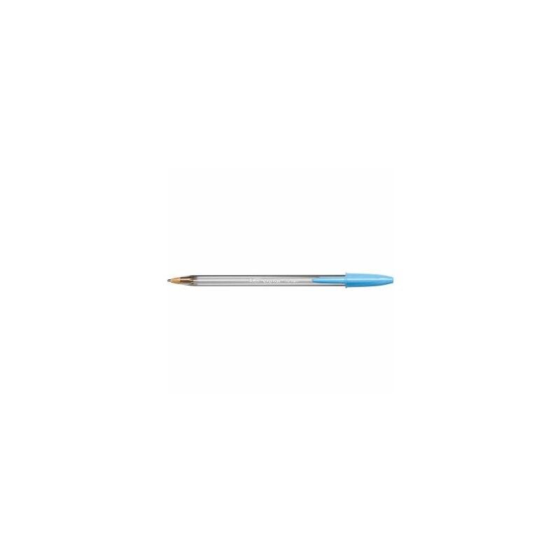 Pack De 20 Unidades Bic Cristal Fun Boligrafo De Bola - Punta Gruesa De 1.6mm - Tinta Con Base De Aceite - Color Azul Turquesa