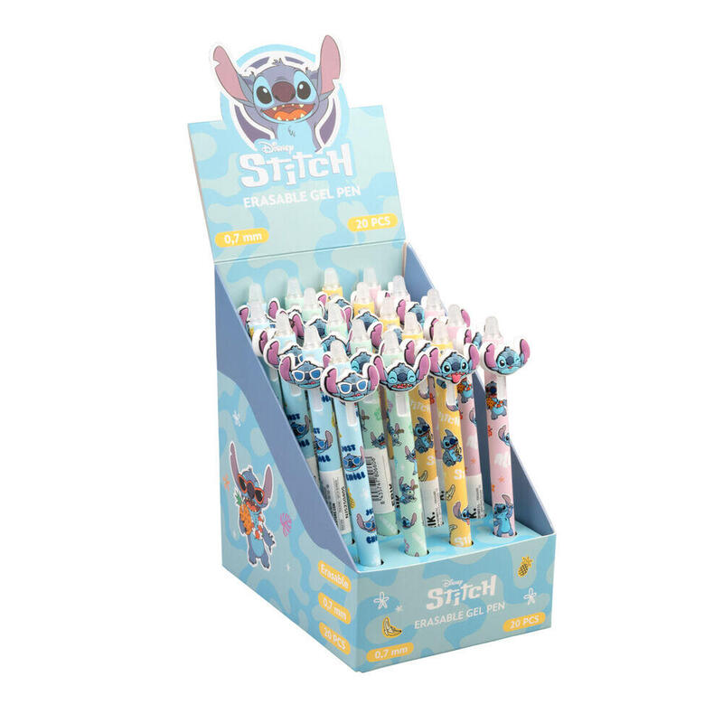 Pack De 20 Unidades - Boligrafo De Gel Borrable Tropical Stitch Disney Surtido
