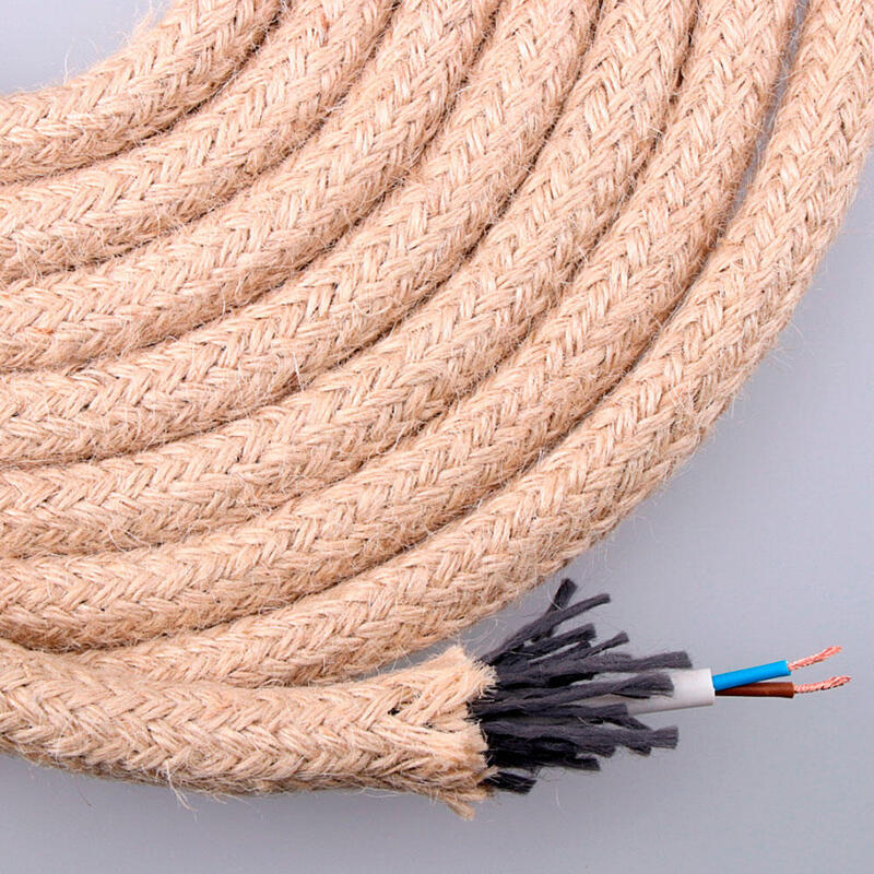 Pack De 20 Unidades - Cable De Cuerda De Yute Redondo 2 X 0,75mm 20m Euro/M