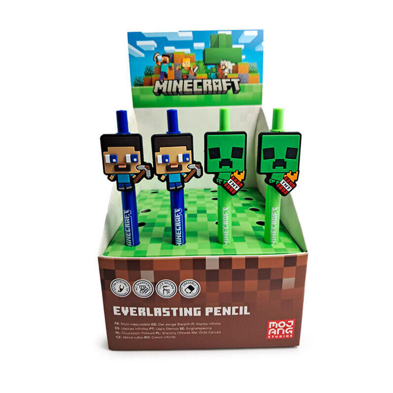 Pack De 20 Unidades - Lapiz Eterno Minecraft Surtido