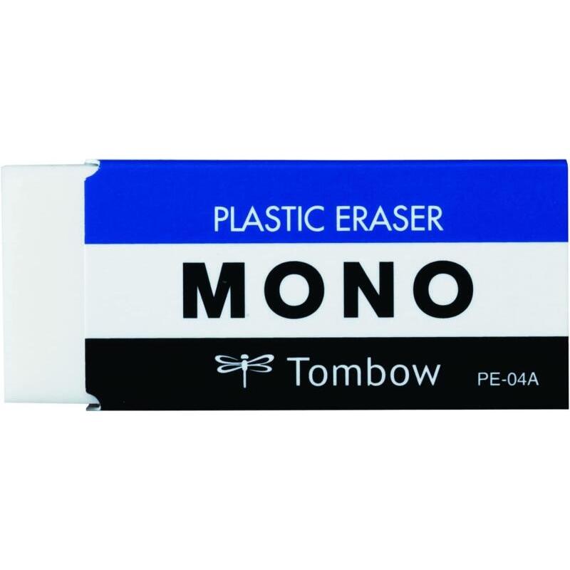 Pack De 20 Unidades Tombow Mono Goma De Borrar Blanda - 19g - Formato M - Pvc Libre De Ftalatos Y Latex - Funda De