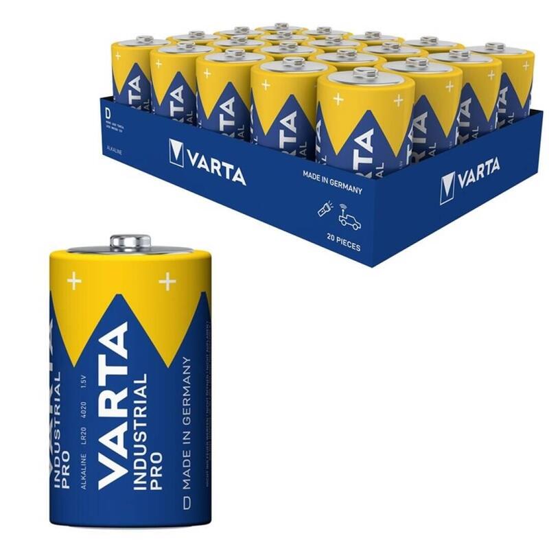 Pack De 20 Unidades Varta Industrial Pro Alcalina Lr20 D 1,5v Caja*20 20 Pilas