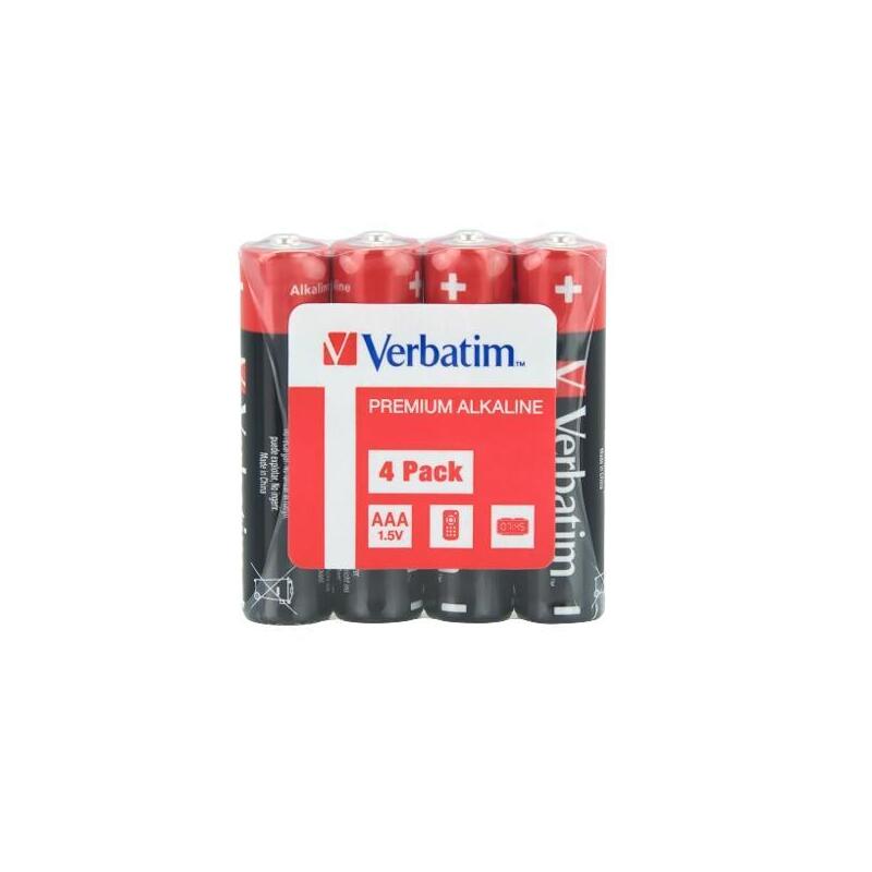 Pack De 20 Unidades Verbatim Pilas Alcalinas Aaa - Lr03 - Retractilada Pack 4 Uds