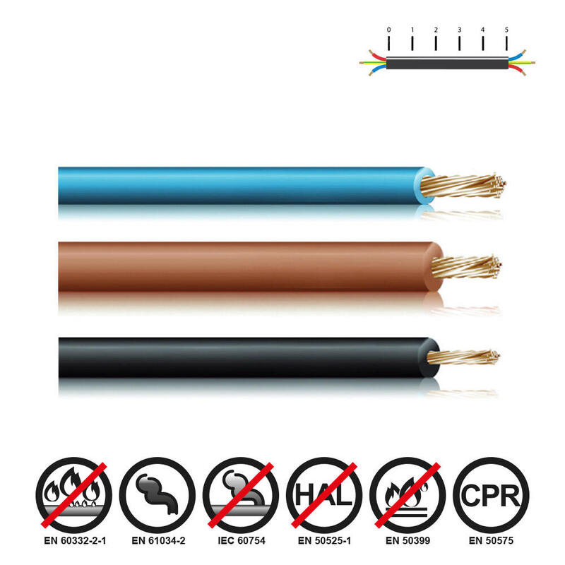 Pack De 200 Unidades - Cablecillo H07z1-K 1,50 Mm² Marrón Euro/M