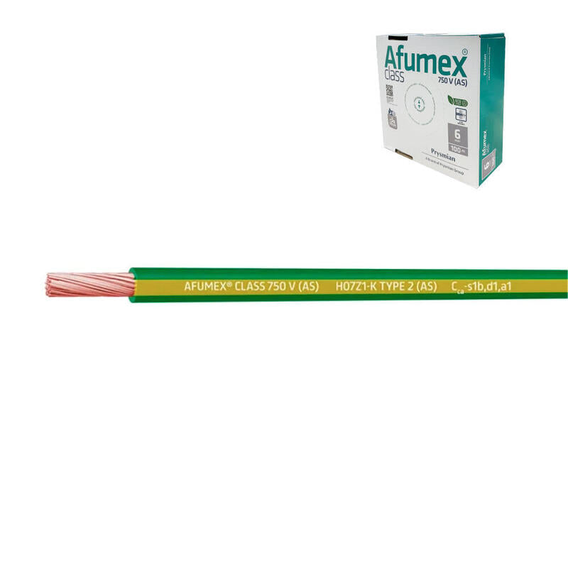Pack De 200 Unidades - Cablecillo H07z1-K(As) 2,5 Mm² Amarillo/Verde Euro/M