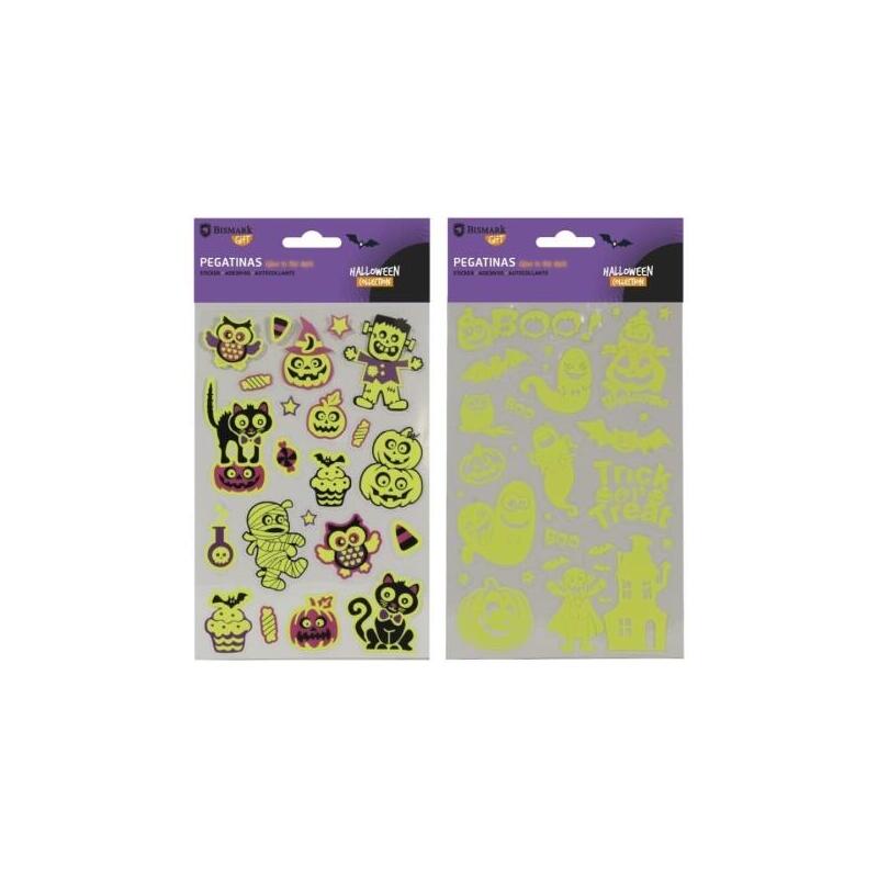 Pack De 24 Unidades Bismark Glow In The Dark Pack Con Pegatinas Para Halloween - Brillan En La Oscuridad -