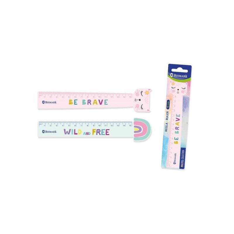 Pack De 24 Unidades Bismark Regla 15cm Con Decoraciones De Frases Motivadoras - Fabricada En Plastico - Ideal Para