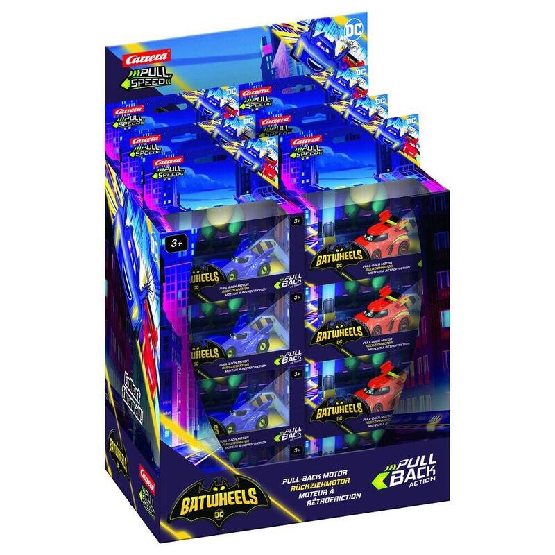 Pack De 24 Unidades - Coche Pull & Speed Batwheels Dc Comics Surtido