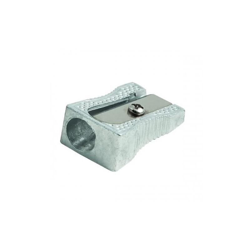 Pack De 24 Unidades Faibo Afilalapiz Metalico Para Lapices De Hasta 8mm - Forma De Cuña - Aluminio