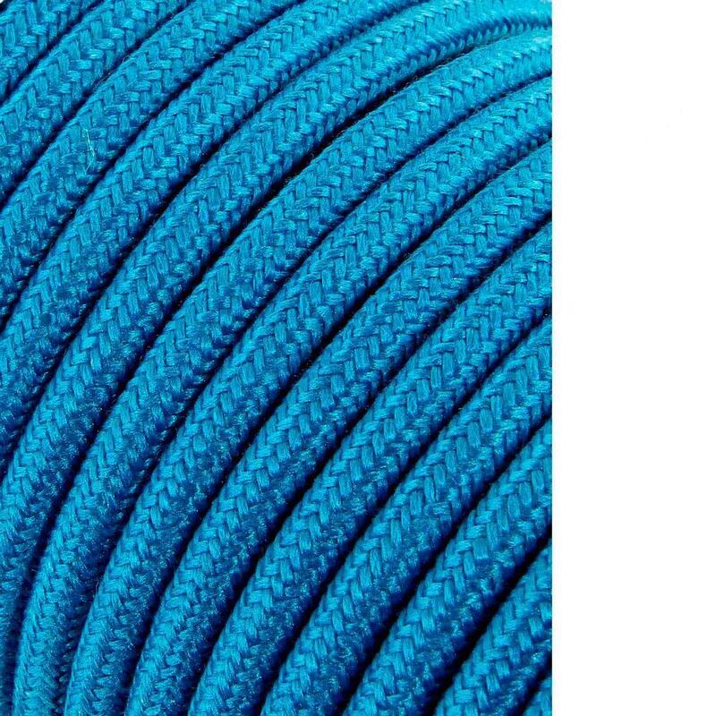 Pack De 25 Unidades - Carrete Cable Cordón Tubular H03vv-F 2 X 0,75 Mm² Azul Claro, 25 M