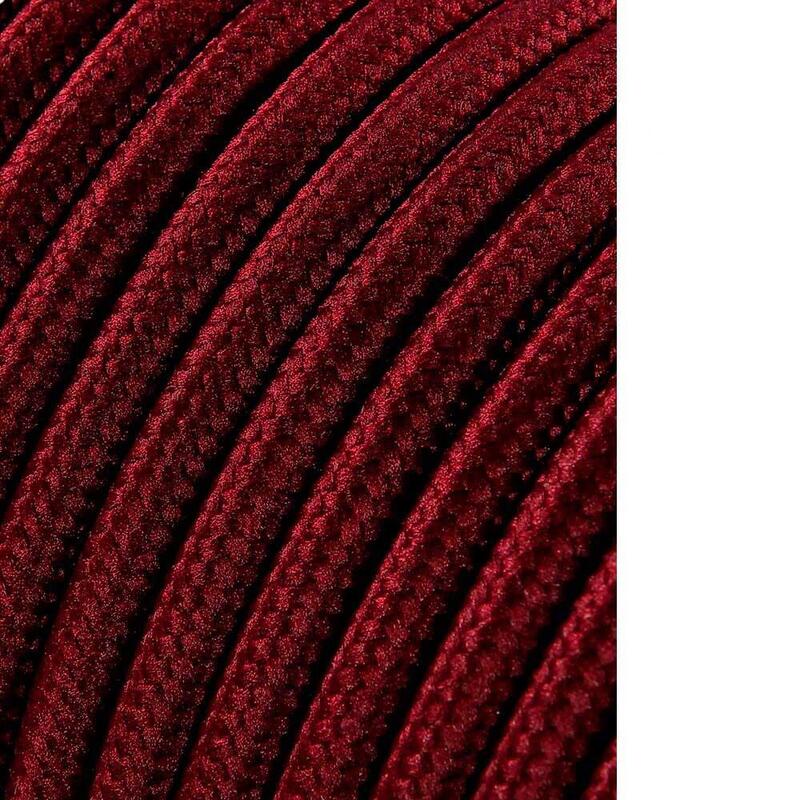 Pack De 25 Unidades - Carrete Cable Cordón Tubular H03vv-F 2 X 0,75 Mm² Burdeos, 25 M
