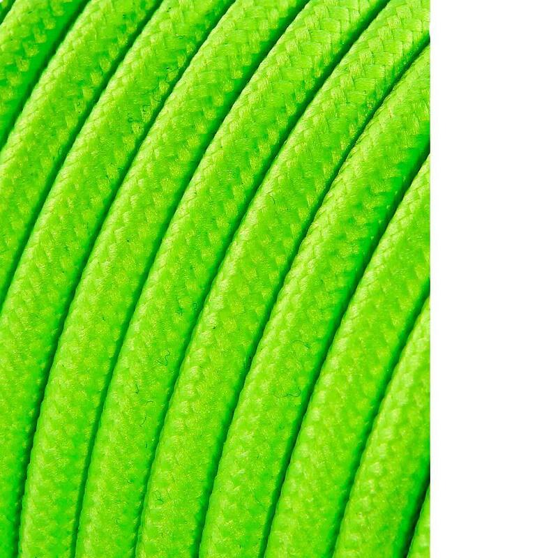 Pack De 25 Unidades - Carrete Cable Cordón Tubular H03vv-F 2 X 0,75 Mm² Fluor Amarillo, 25 M