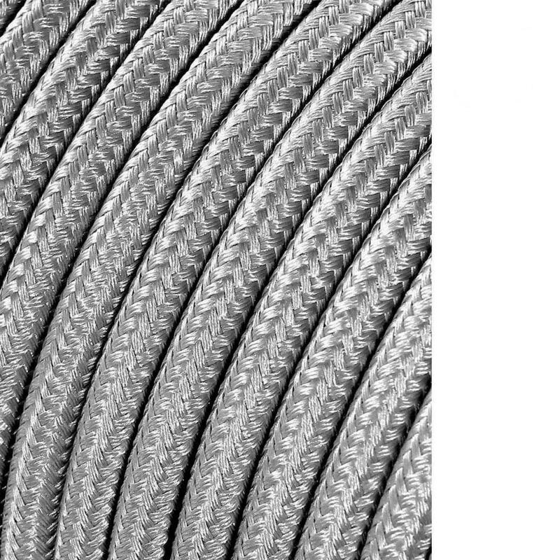 Pack De 25 Unidades - Carrete Cable Cordón Tubular H03vv-F 2 X 0,75 Mm² Plata, 25 M