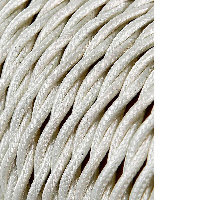 Pack De 25 Unidades - Carrete Cable Textil Trenzado H03vv-F 2 X 0,75 Mm² Algodón, 25 M