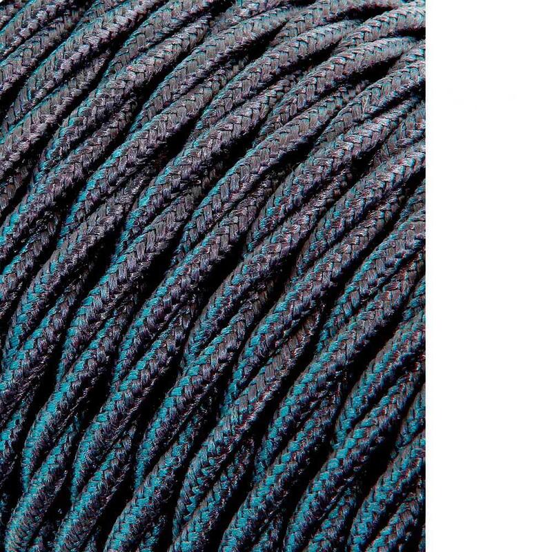 Pack De 25 Unidades - Carrete Cable Textil Trenzado H03vv-F 2 X 0,75 Mm² Gris Oscuro, 25 M