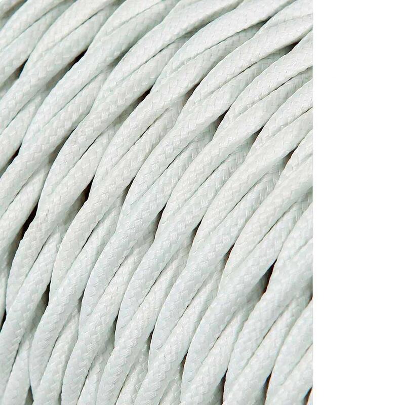 Pack De 25 Unidades - Carrete Cable Textil Trenzado H03vv-F 2 X 0,75 Mm² Gris Plateado, 25 M